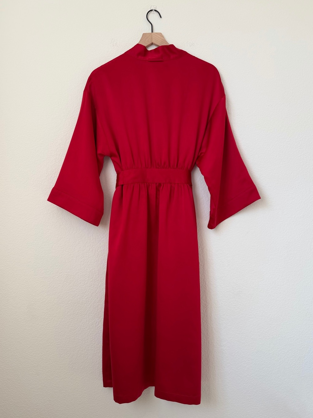 Cabernet by Sleep Sense Deep Red Women’s Robe with Waist Tie Size Medium - Picture 2 of 13